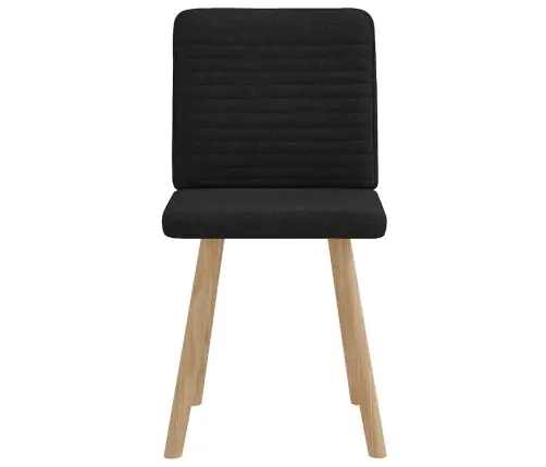 Virtuves Krēsli, 2 Gab., Melns Audums Vidaxl