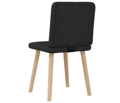 Virtuves Krēsli, 2 Gab., Melns Audums Vidaxl