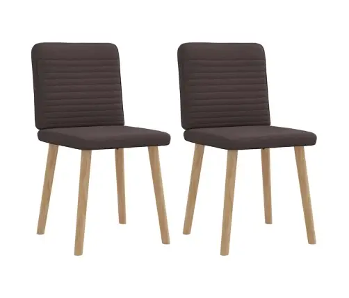 Virtuves Krēsli, 2 Gab., Tumši Brūns Audums Vidaxl