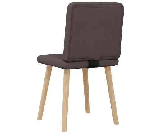 Virtuves Krēsli, 2 Gab., Tumši Brūns Audums Vidaxl