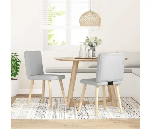 Virtuves Krēsli, 2 Gab., Mākonis Pelēks Audums Vidaxl