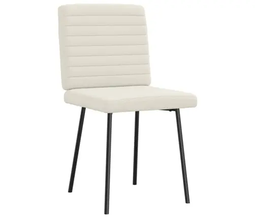 Valgomojo Kėdės, 2Vnt., Kreminės Spalvos, Aksomas