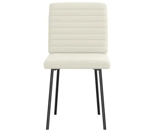 Valgomojo Kėdės, 2Vnt., Kreminės Spalvos, Aksomas