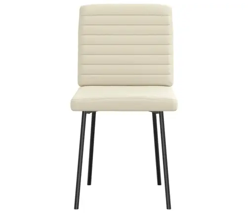 Söögitoolid 2 Tk, Kreemjasvalge, Kunstnahk