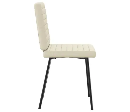 Söögitoolid 2 Tk, Kreemjasvalge, Kunstnahk