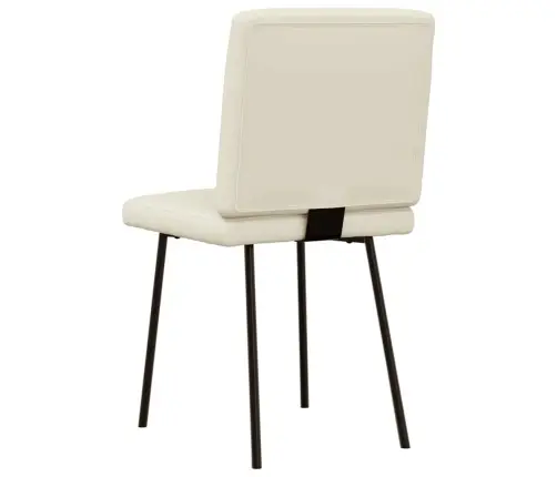 Söögitoolid 2 Tk, Kreemjasvalge, Kunstnahk