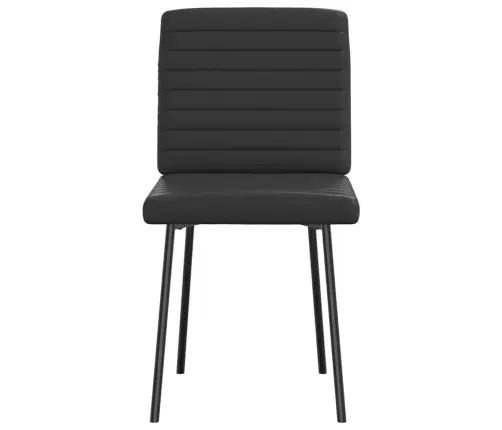 Virtuves Krēsli, 2 Gab., Melna Mākslīgā Āda Vidaxl
