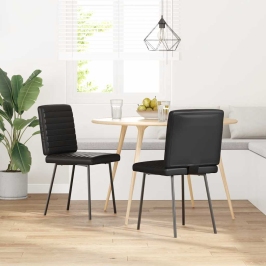 Söögitoolid 2 Tk, Must, Kunstnahk