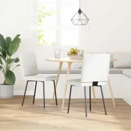 Virtuves Krēsli, 2 Gab., Balta Mākslīgā Āda Vidaxl