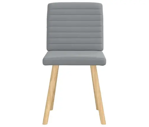 Virtuves Krēsli, 2 Gab., Gaiši Pelēks Audums Vidaxl