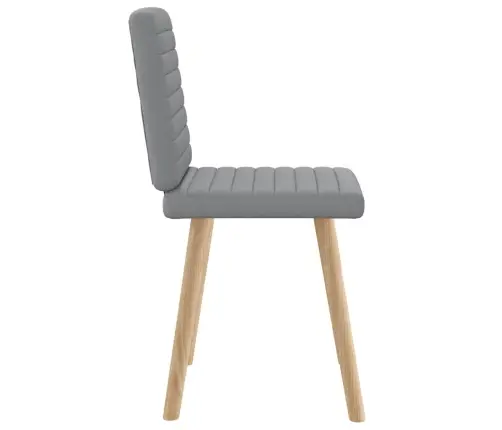 Virtuves Krēsli, 2 Gab., Gaiši Pelēks Audums Vidaxl