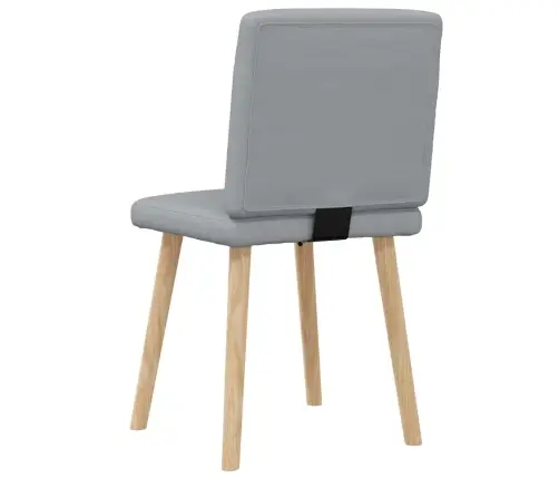 Virtuves Krēsli, 2 Gab., Gaiši Pelēks Audums Vidaxl