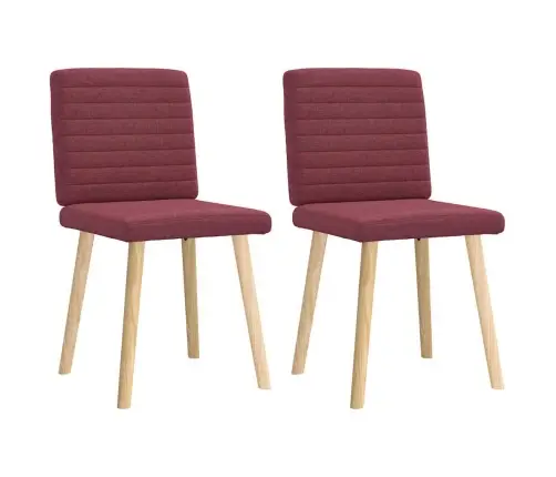 Virtuves Krēsli, 2 Gab., Vīnsarkans Audums Vidaxl Virtuves Krēsli, 2 Gab., Vīnsarkans Audums Vidaxl