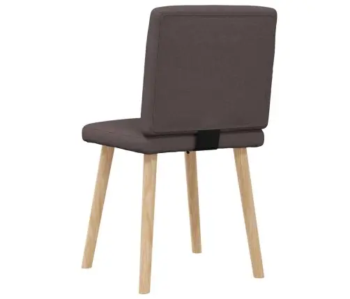 Virtuves Krēsli, 2 Gab., Tumši Brūns Audums Vidaxl Virtuves Krēsli, 2 Gab., Tumši Brūns Audums Vidaxl