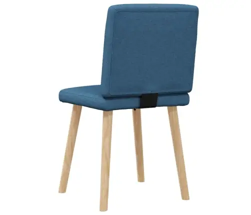 Virtuves Krēsli, 2 Gab., Zils Audums Vidaxl