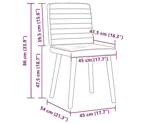 Virtuves Krēsli, 2 Gab., Zils Audums Vidaxl