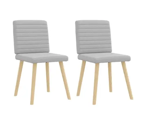 Valgomojo Kėdės, 2Vnt., Pilkos Spalvos, Audinys Valgomojo Kėdės, 2Vnt., Pilkos Spalvos, Audinys