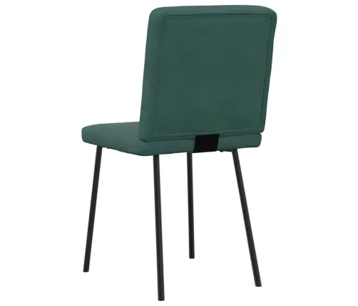 Virtuves Krēsli, 2 Gab., Tumši Zaļš Samts Vidaxl