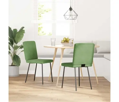 Valgomojo Kėdės, 2Vnt., Šviesiai Žalios Spalvos, Aksomas