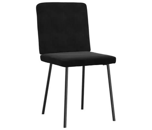 Virtuves Krēsli, 2 Gab., Melns Samts Vidaxl