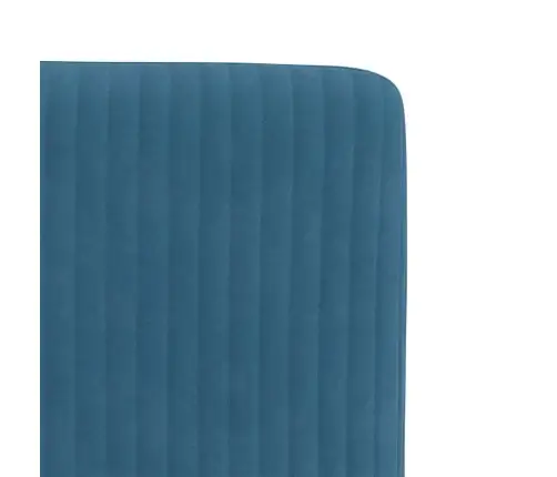 Valgomojo Kėdės, 2Vnt., Mėlynos Spalvos, Aksomas