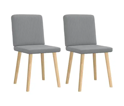 Virtuves Krēsli, 2 Gab., Gaiši Pelēks Audums Vidaxl