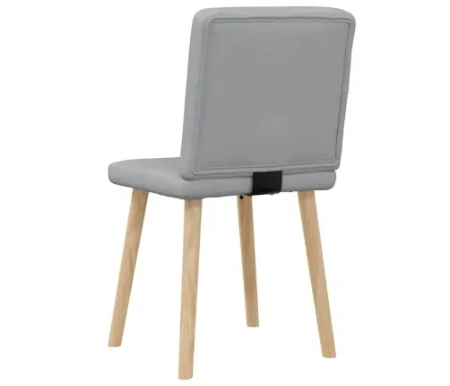 Virtuves Krēsli, 2 Gab., Gaiši Pelēks Audums Vidaxl