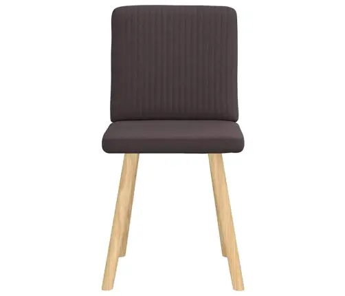 Virtuves Krēsli, 2 Gab., Tumši Brūns Audums Vidaxl