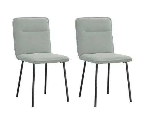 Virtuves Krēsli, 2 Gab., Gaiši Pelēks Samts Vidaxl