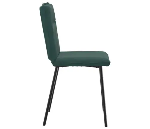 Virtuves Krēsli, 2 Gab., Tumši Zaļš Samts Vidaxl