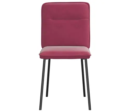 Virtuves Krēsli, 2 Gab., Vīnsarkans Samts Vidaxl