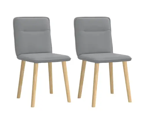 Virtuves Krēsli, 2 Gab., Gaiši Pelēks Audums Vidaxl