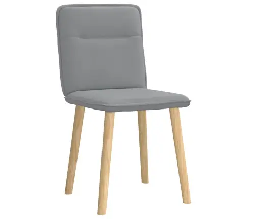 Virtuves Krēsli, 2 Gab., Gaiši Pelēks Audums Vidaxl