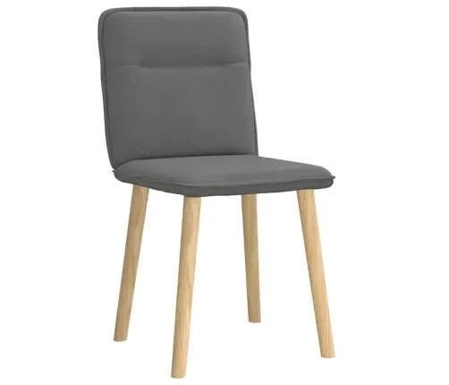 Virtuves Krēsli, 2 Gab., Tumši Pelēks Audums Vidaxl