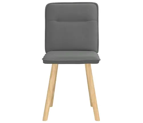 Virtuves Krēsli, 2 Gab., Tumši Pelēks Audums Vidaxl