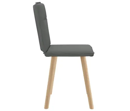 Virtuves Krēsli, 2 Gab., Tumši Pelēks Audums Vidaxl