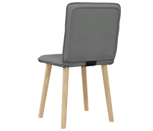 Virtuves Krēsli, 2 Gab., Tumši Pelēks Audums Vidaxl