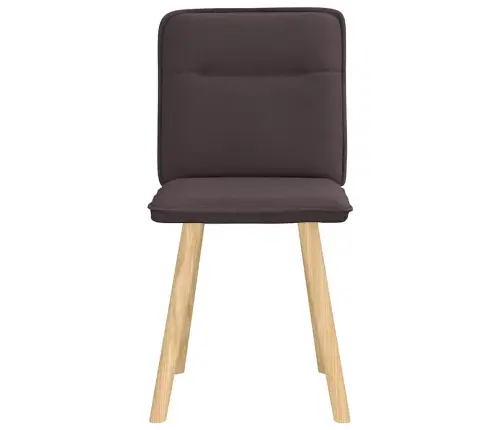 Virtuves Krēsli, 2 Gab., Tumši Brūns Audums Vidaxl