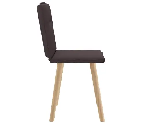 Virtuves Krēsli, 2 Gab., Tumši Brūns Audums Vidaxl