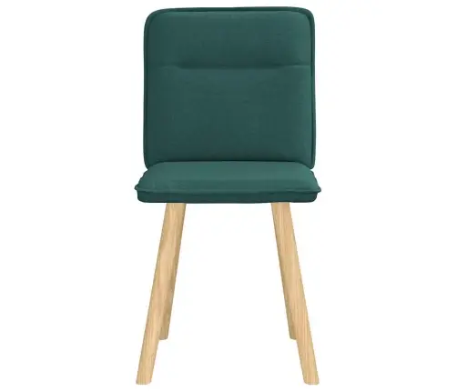 Virtuves Krēsli, 2 Gab., Tumši Zaļš Audums Vidaxl