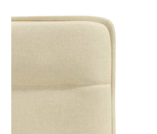 Virtuves Krēsli, 2 Gab., Krēmkrāsas Audums Vidaxl