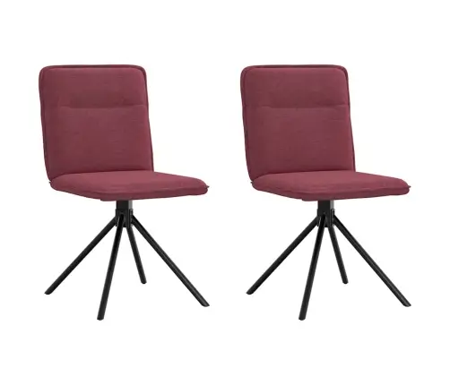 Valgomojo Kėdės, 2Vnt., Raudonojo Vyno Spalvos, Audinys