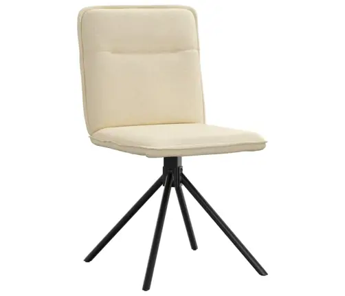 Virtuves Krēsli, 2 Gab., Krēmkrāsas Audums Vidaxl Virtuves Krēsli, 2 Gab., Krēmkrāsas Audums Vidaxl