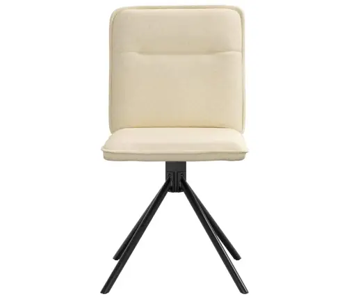 Virtuves Krēsli, 2 Gab., Krēmkrāsas Audums Vidaxl Virtuves Krēsli, 2 Gab., Krēmkrāsas Audums Vidaxl