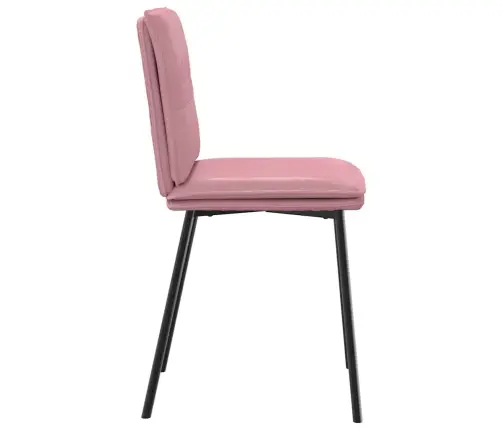 Valgomojo Kėdės, 2Vnt., Rožinės Spalvos, Aksomas