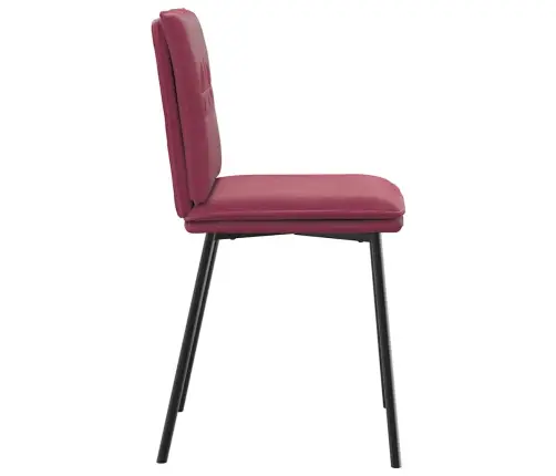 Virtuves Krēsli, 2 Gab., Vīnsarkans Samts Vidaxl