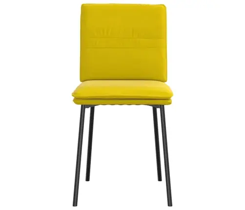 Virtuves Krēsli, 2 Gab., Dzeltens Samts Vidaxl