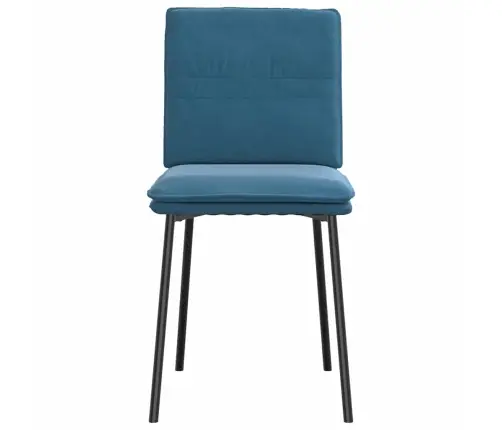 Virtuves Krēsli, 2 Gab., Zils Samts Vidaxl