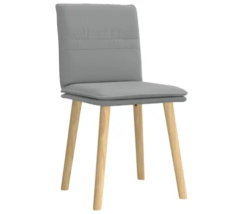 Virtuves Krēsli, 2 Gab., Gaiši Pelēks Audums Vidaxl