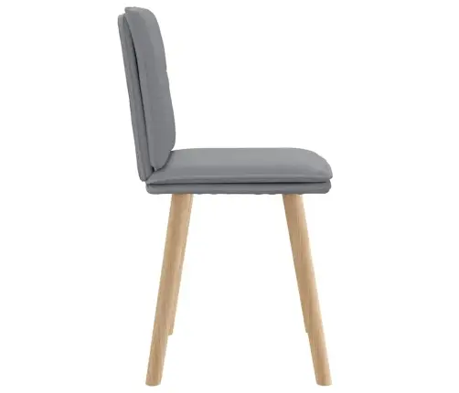 Virtuves Krēsli, 2 Gab., Gaiši Pelēks Audums Vidaxl